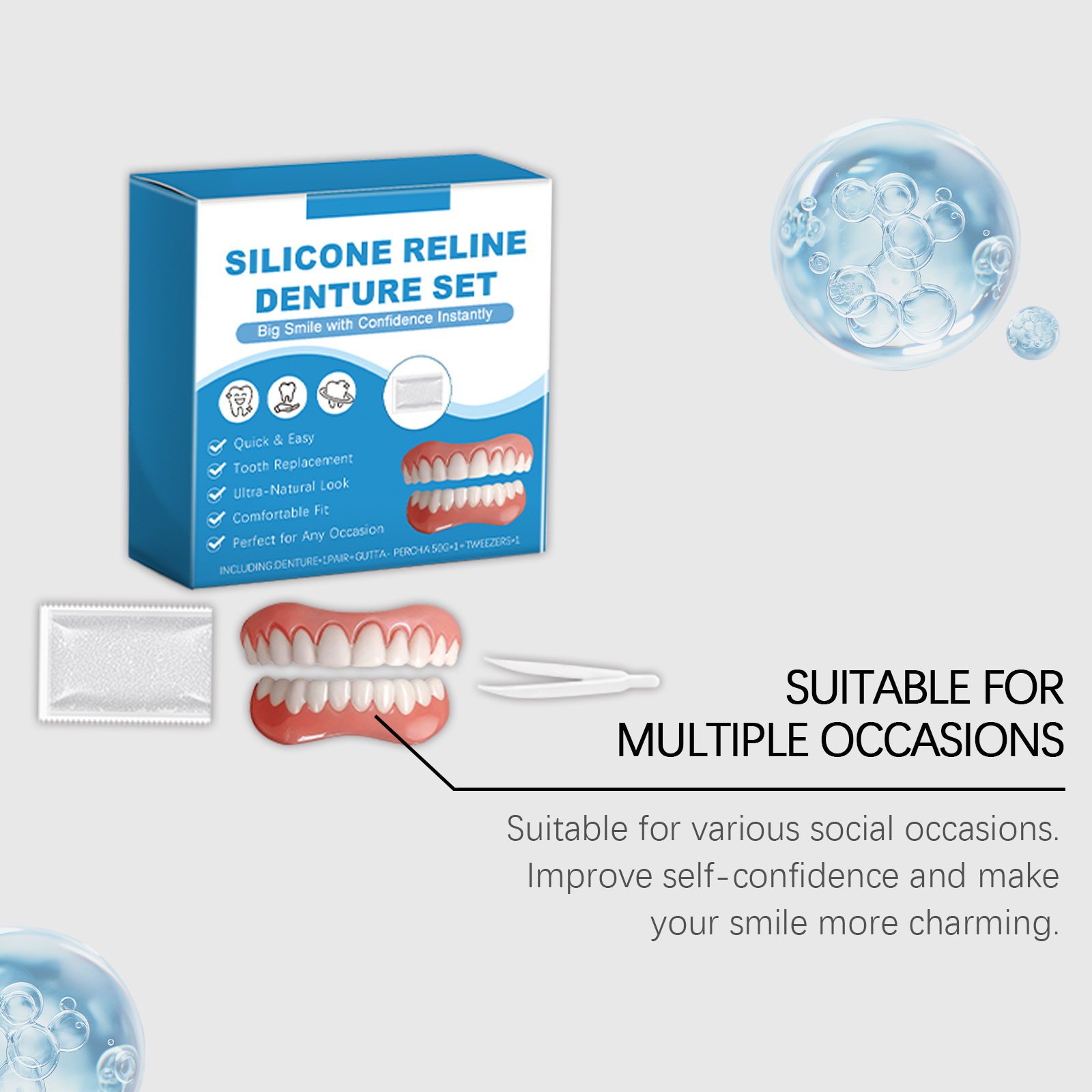 Denture Full Set Over Gums Kit – обзор и цена Full Cover Adhesive