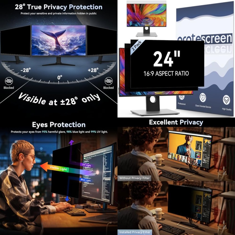 [2-Pack] 24 Inch Computer Priv – обзор и цена Privacy Filter 2Pack