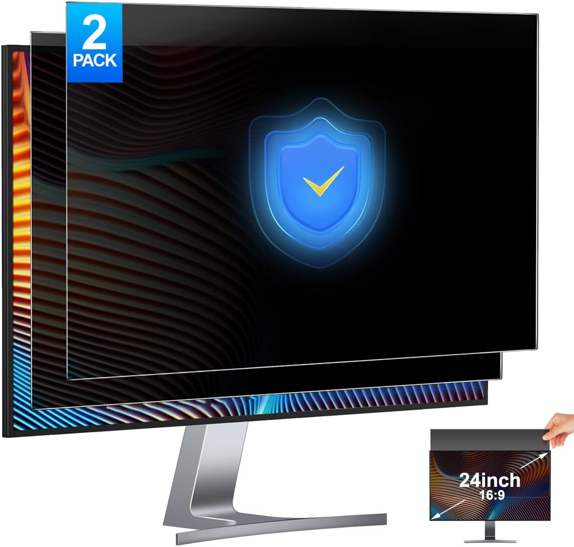 2 Pack 24 Inch Computer Privac – обзор и цена Privacy Filter 2Pack