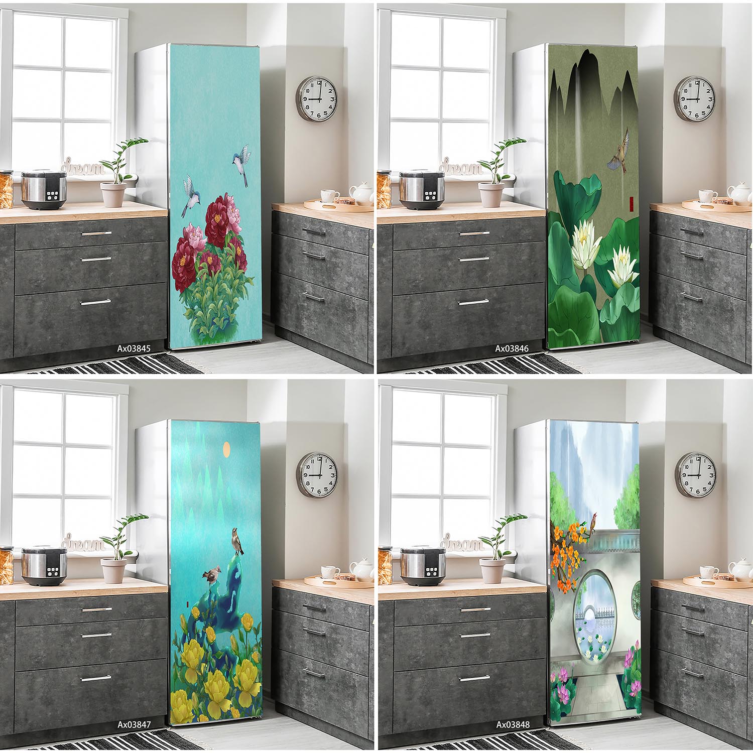 Zen Garden View Fridge Sticker – обзор и цена Full Cover Adhesive
