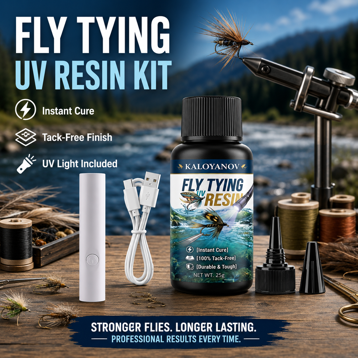 UV Resin Fly Tying Kit with US – обзор и цена Liquid Uv Glue Kit