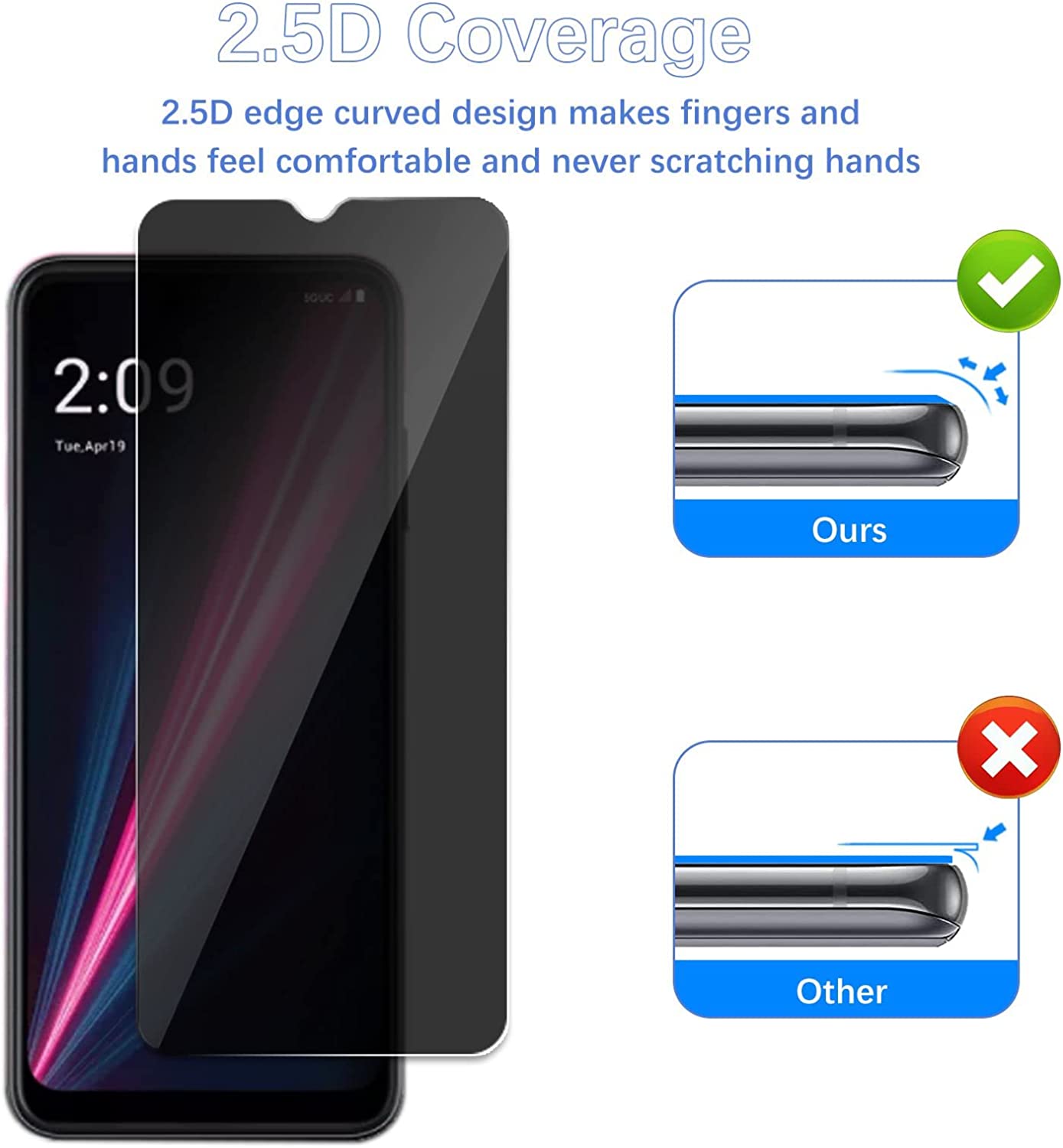 [2 Pack]Fit TCL 40 SE Privacy  – обзор и цена Privacy Filter 2Pack