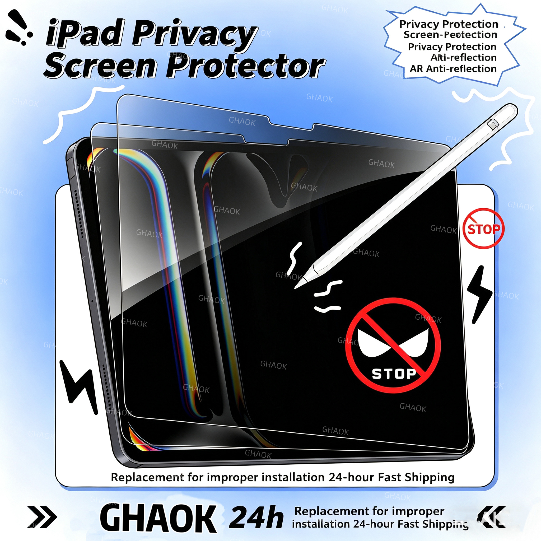 2 Way Privacy Anti-Spy Screen  – обзор и цена Anti Blue Light Film