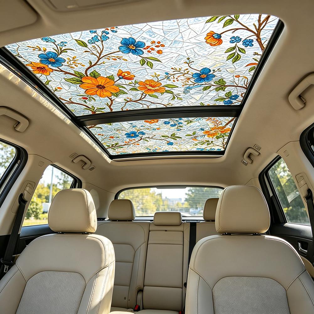 Floral Stained Glass Car Sunro – обзор и цена Privacy Screen Protector